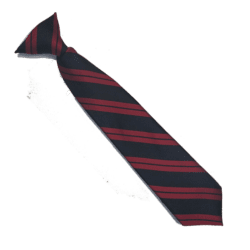 Tie - Navy with Double Red Stripes