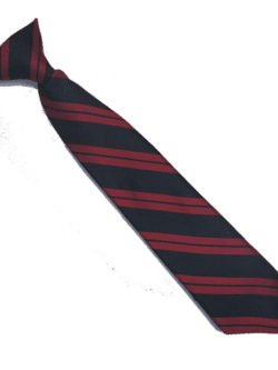 Tie - Navy with Double Red Stripes
