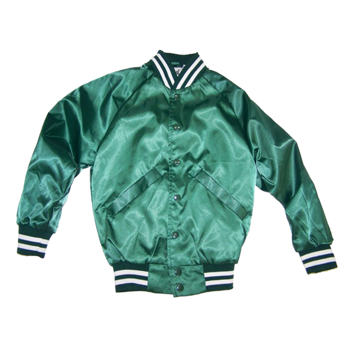 green nylon jacket