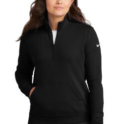 Crunch Fitness – Ladies Nike Ladies Club Fleece Sleeve Swoosh 1/2-Zip - NKDX6720