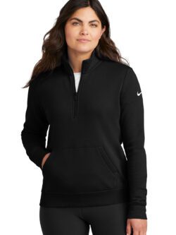 Crunch Fitness – Ladies Nike Ladies Club Fleece Sleeve Swoosh 1/2-Zip - NKDX6720