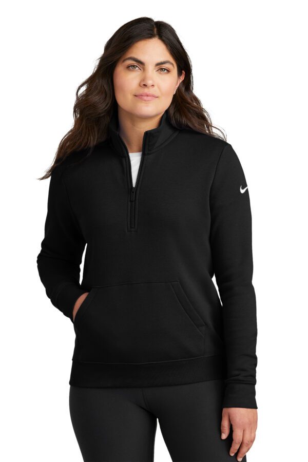 Crunch Fitness – Ladies Nike Ladies Club Fleece Sleeve Swoosh 1/2-Zip - NKDX6720