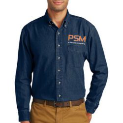 PSM - Port & Company® - Long Sleeve Value Denim Shirt - SP10