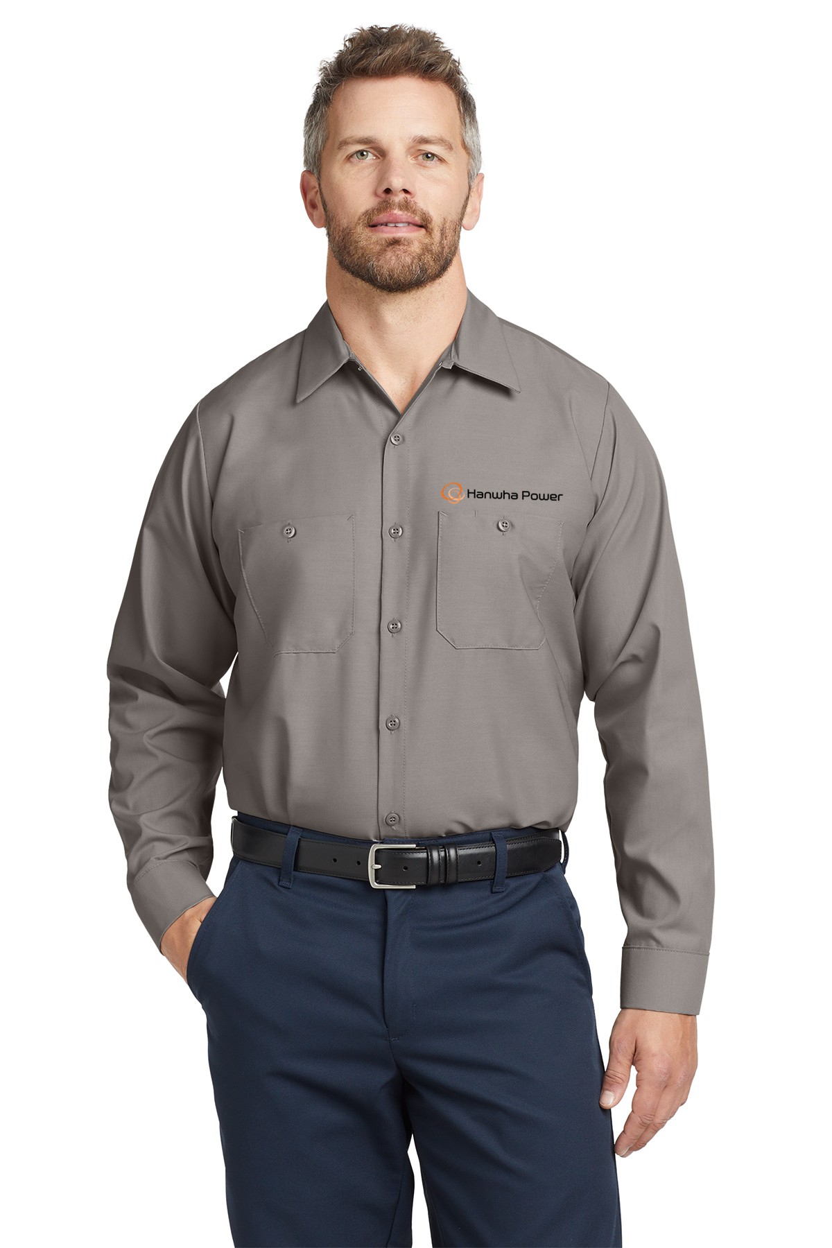 Hanwha Power - Red Kap® Long Sleeve Industrial Work Shirt - SP14 - Image 3