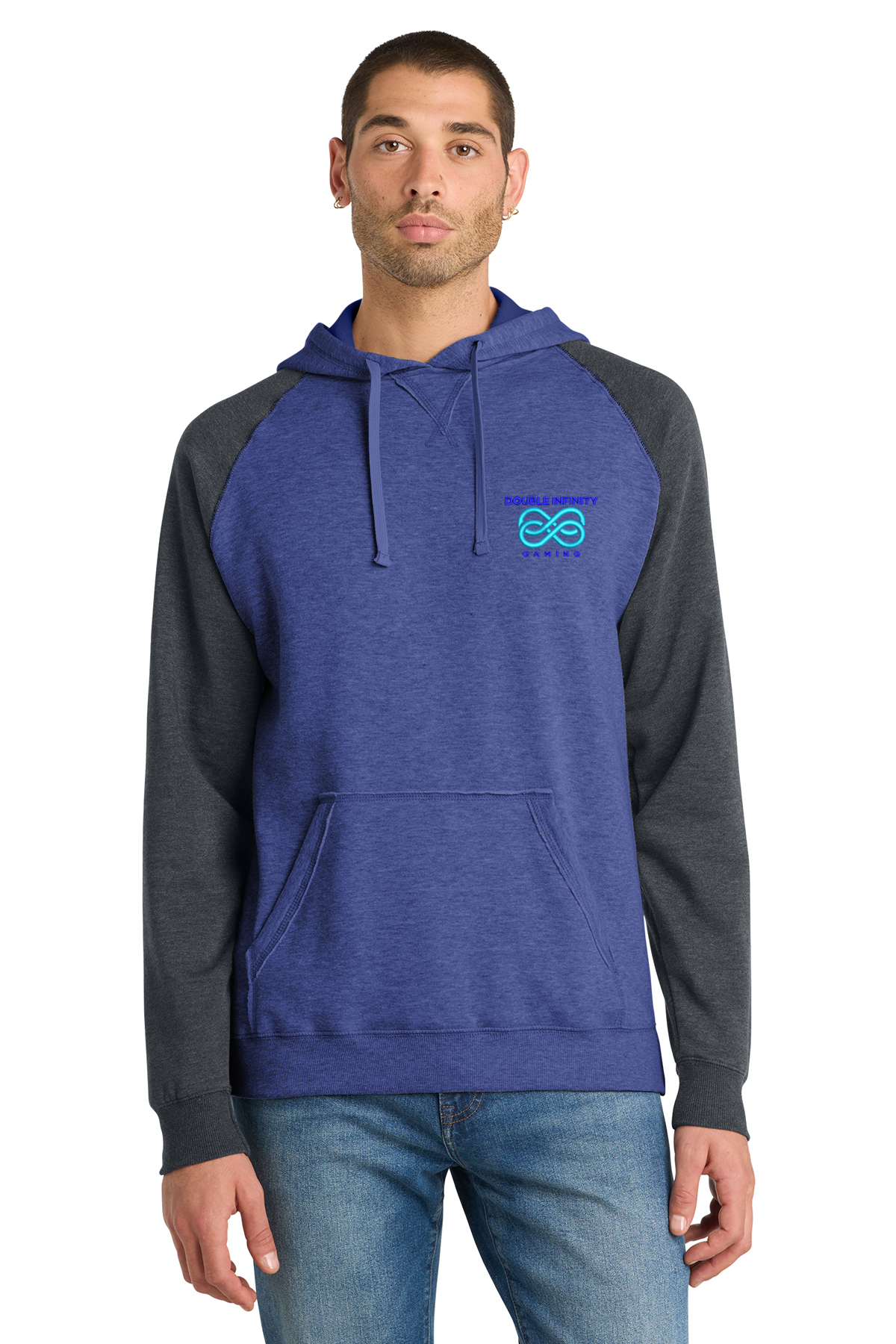 Double Infinity Gaming - DT196 - District® Lightweight Fleece Raglan Hoodie