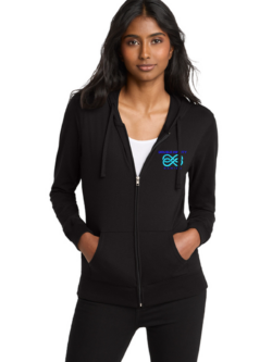 Double Infinity Gaming – DT2100 District® Women’s Fitted Jersey Full-Zip Hoodie