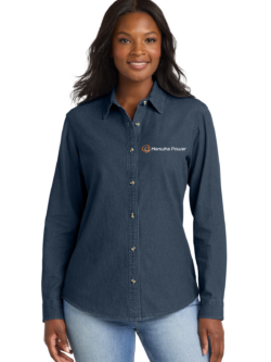 Hanwha Power - LSP10 Port & Co™ Women's Long Sleeve Value Denim Shirt